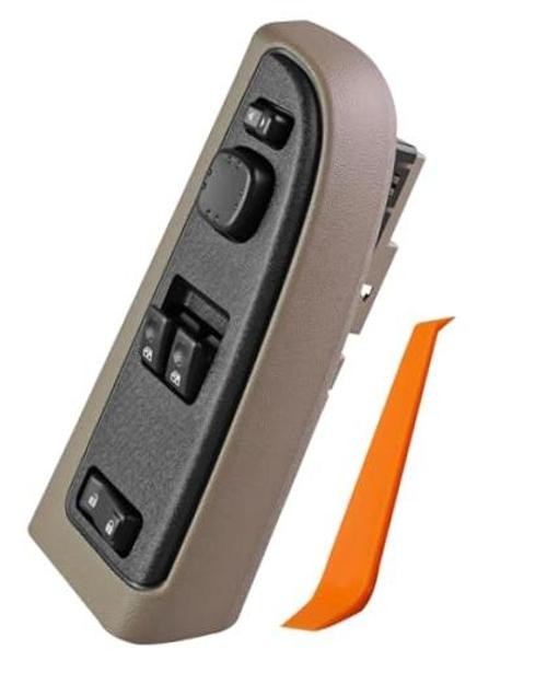 15883318 Master Power Window Switch w/Bezel Front Driver Brown Replace 15883318
