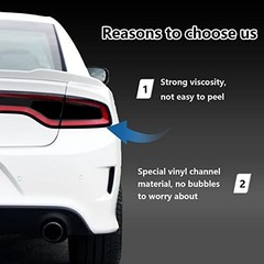 Blackout Taillight Vinyl Tint Film, Tail Lights Rear Precut Tint Overlay Vinyl