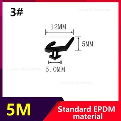 EPDM Window & Door Gasket Seal Flipper Double Glazing Rubber Draught Seal 5M