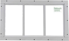 Shed Transom Window 10″ X 18″ White Flush Mount