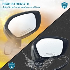 Left Driver side Mirror Fits 2022 2023 2024 2025 HONDA CIVIC Sedan/Hatchback Wit