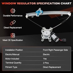 MR573878 Power Window Regulator and Motor Assembly Front Right Passenger Side