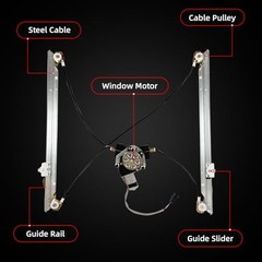 Side Power Window Regulator w/Motor Assembly Compatible For Front Driver