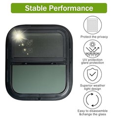 RV Window – Sliding Teardrop Style, DOT-Certified Tempered 14″x16″ Vertical
