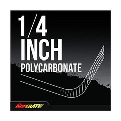 SuperATV Rear Windshield for 2013+ Yamaha Viking | 1/4″ Thick Light Tint Stan…