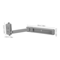 2 Pack Plastic Sliding Window Safety Locks Child Proof Adjustable Grey Home
