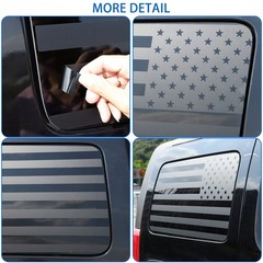 Rear Side Window American Flag Decals Compatible with 2005-2009 Hummer H3, Am…