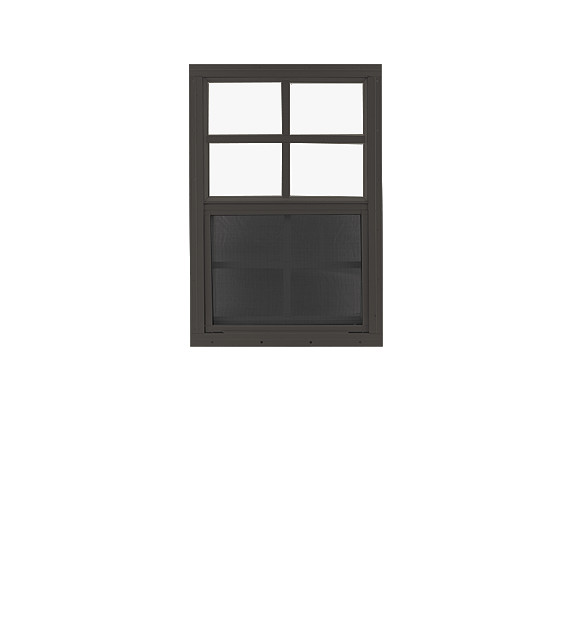 Black Vertical Slider 12″ x 18″ Window with Tempered Glass