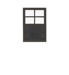 Black Vertical Slider 12″ x 18″ Window with Tempered Glass