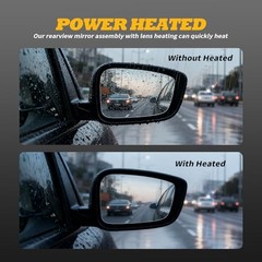 Left Driver Side Mirror Assembly Compatible with 2018-2022 Accord EX Hybrid EX