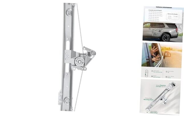 Rear Driver Side Power Window Regulator Without Motor for Front Driver Side