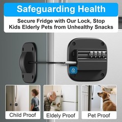 2 PCS Fridge Lock Combination No Key Refrigerator Cabinet Drawer Safety Lock New