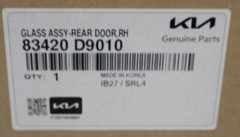 NEW GENUINE OEM 2016-2022 Kia Sportage Right Rear Door Window Glass 83420D9010