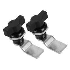 2Pcs Durable T Handle Cam Locks for Cabinet Black ABS Zinc Alloy Secure Latch