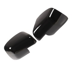 1 Pair Glossy Black Door Rear View Mirror Cover Cap Improve Appearance For HJRA