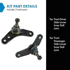 Front Driver & Passenger Side Lower Inner Ball Joint Set Compatible PSA63100