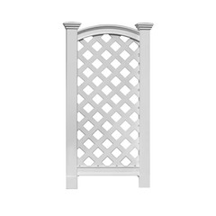 27″L X 56″H Luxembourg Vinyl Privacy Screen, White, VA68199