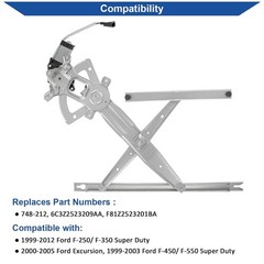 Obaee Window Regulator with Motor Front Left Driver Side, Replace 748-212 | Comp