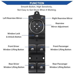 Master Power Window Switch Button Front Driver Side – Compatible with 2013-2020