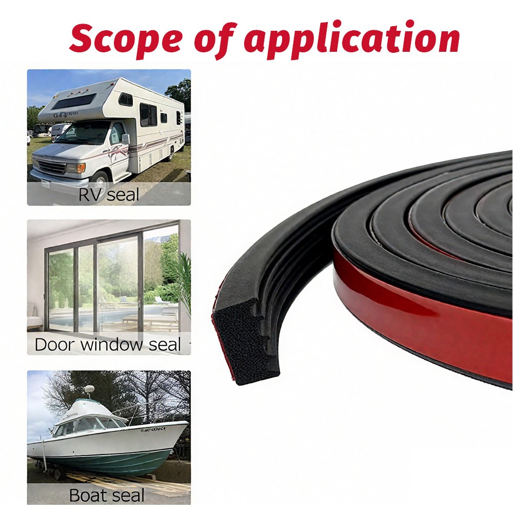 Ribbed Bulkhead Seal Strip 326A0004 Weather Stripping for Garage Doors Marine