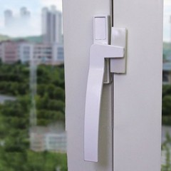 Security Lock White UPVC Window Handle Locking Latch Catch Lock Baby Safety