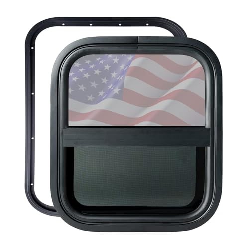 RV Window – Sliding Teardrop Style, DOT-Certified Tempered 14″x16″ Vertical