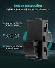 Power Window Switch Front Right, Rear Left/Right Fits 2009-2017 Buick
