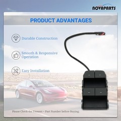 Tesla Model 3 Power Window Switch Front Left Driver Side for 2017 With wires