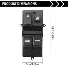 Master Power Window Switch Front Left Driver Side for Accord EX Coupe 2-Door