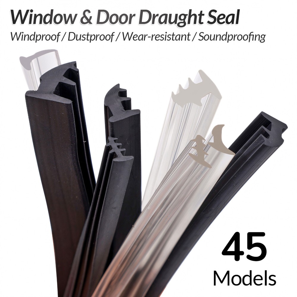 Silicone Rubber Window & Door Gasket Seal Flipper Glazing Rubber Draught Seal