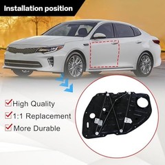 Front Left Side Power Window Regulator Compatible with Front Left Driver Side