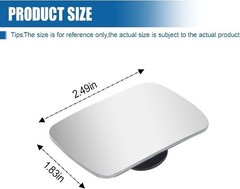 Square Car Blind Spot Mirror, Universal Frameless HD Convex Rearv Size: Square