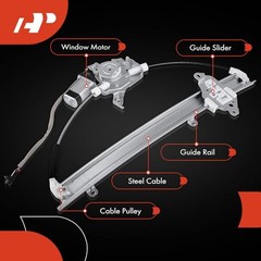 Power Window Regulator with Motor (2-Pin) | Compatible Front Passenger Side