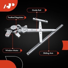 Front Left Driver Side Power Window Regulator with 2-Blade Connector Motor