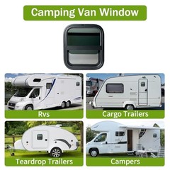 RV Window – Sliding Teardrop Style, DOT-Certified Tempered 14″x16″ Vertical