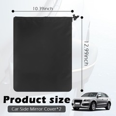 2PCS Side Mirror Covers, Drawstring-style Mirror Covers Provide Protection from