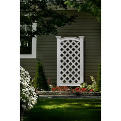 27″L X 56″H Luxembourg Vinyl Privacy Screen, White, VA68199