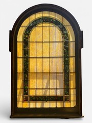 Antique Victorian Stained Glass Windows Set