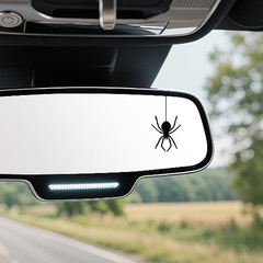 Spider Vanity Mirror Decal Sticker, 3PCS Waterproof Rearview Mirror Decor for Ca