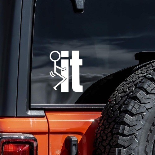 Parody Decal Vinyl Sticker for Car, Truck, Wall, or Laptop | White | 3″ x 4″