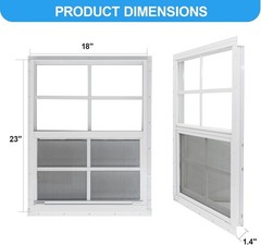 Multifunctional 2 Pack 18″ x 23″ Shed Windows – Easy Installation & Ventilation