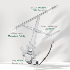 Power Window Regulator With 4-Pin Motor Assembly for Honda Front Driver Side