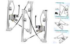 Front Left Driver & Right Passenger Side Power Window Regulator with Motor