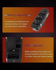 04602533AB 04602533AF Master Window Control Switch, Push Button, Auto, Black,