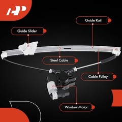 Power Window Regulator with Motor (6-Pin) | Compatible Front Passenger Side