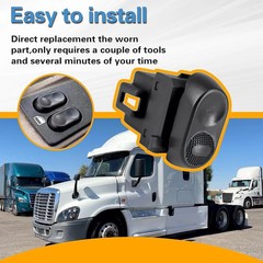 Window Switch Front Left Driver Side Compatible with Freightliner Cascadia 2007-