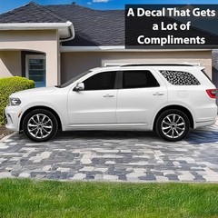 – Precut Leopard Cheetah Rear Side Decal Stickers Compatible Quarter Window