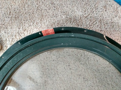 Andersen Round Window Green Flange with interior Wood Trim piece