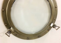 Nautical Ship 20″ Porthole Glass Window Decor Antique Brown Finish Home Decor