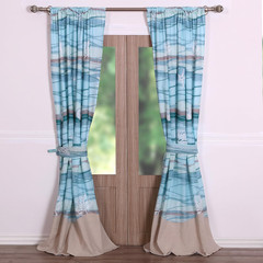 Greenland Home Maui Window Treatment, Blue 42 X 84